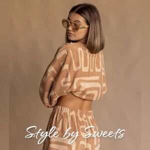 Araminta James MOROCCO TERRY SWEATSHIRT - BISCUIT